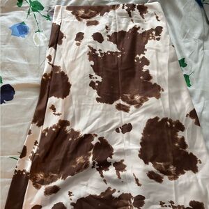 Renee C. Brown and Cream Patterned Skirt
